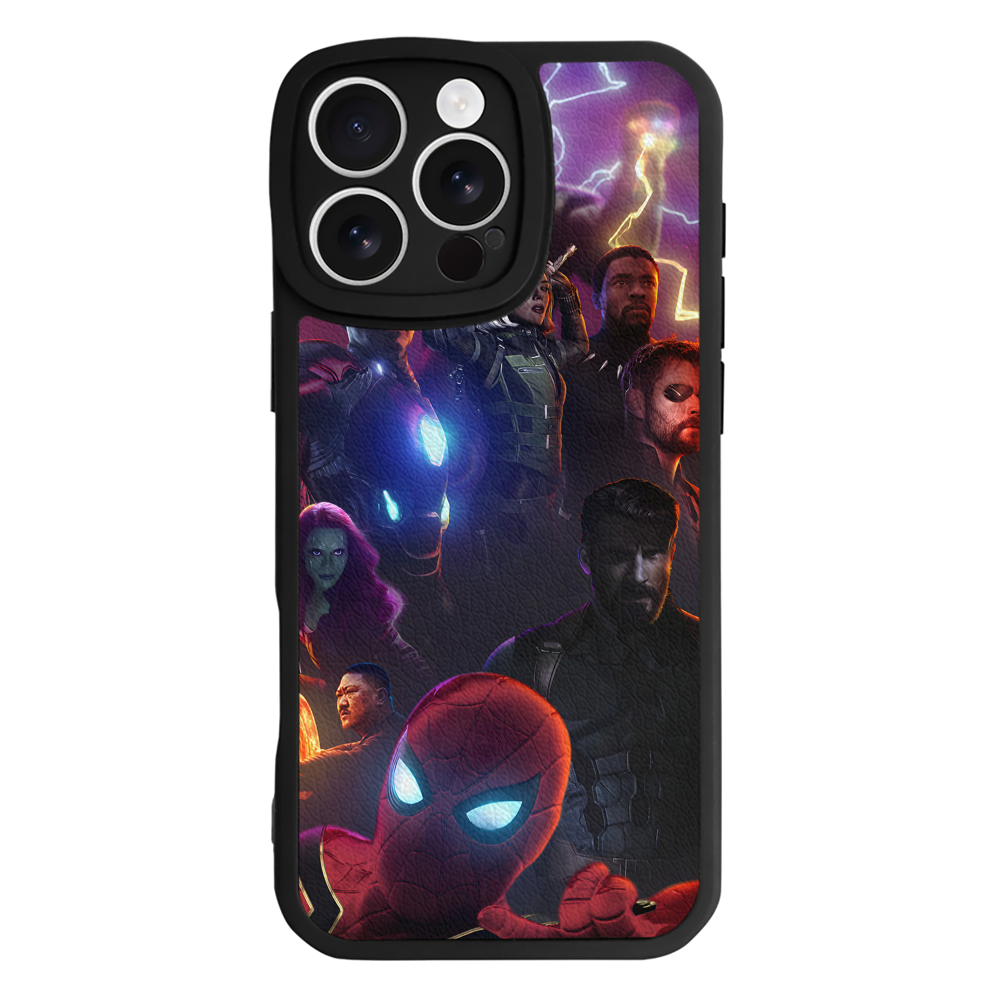 （画像用） アベンジャーズ The Avengers 【iPhone 16シリーズ対応】シリコンスマホケース（レザー調） 材質：シリコン